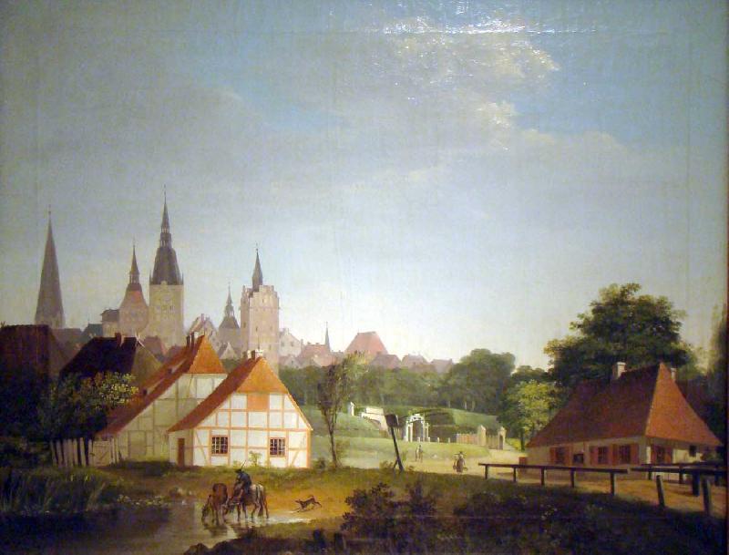 Georg Friedrich Kersting Ansicht von Rostock von Westen France oil painting art